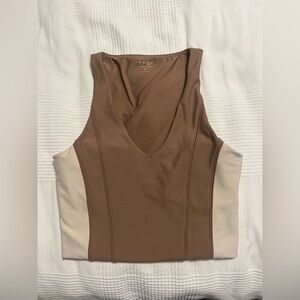 YPB Women's Tan and Cream Tank Top